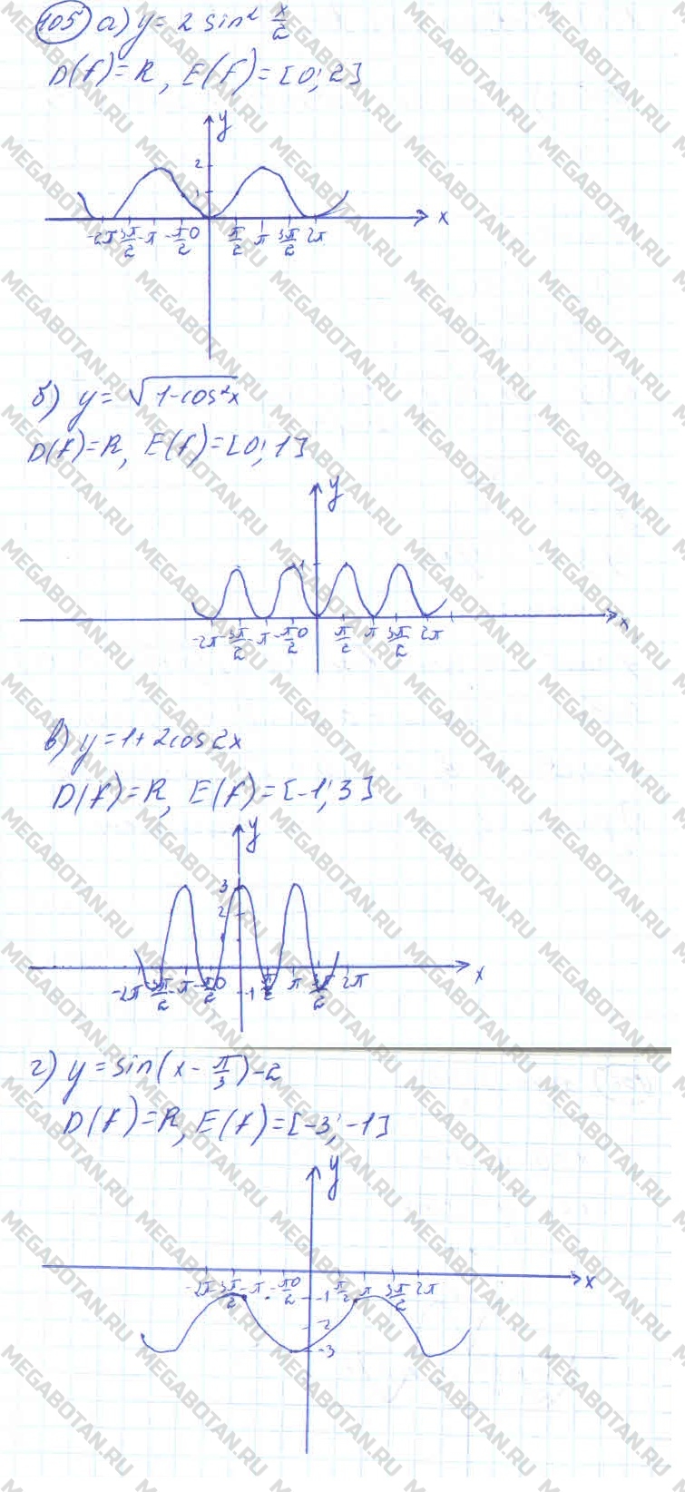 Алгебра 10 класс. ФГОС Колмогоров Страница 105