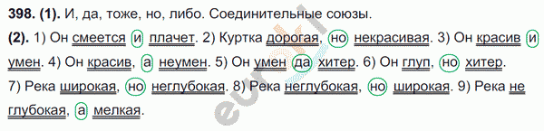 Русский язык 7 класс. ФГОС Разумовская Задание 398