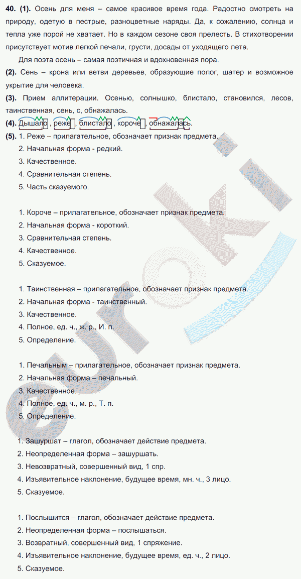 Русский язык 7 класс. ФГОС Разумовская Задание 40