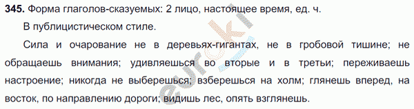 Русский язык 7 класс. ФГОС Баранов, Ладыженская Задание 345