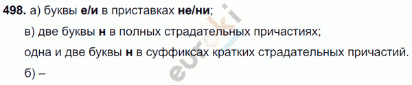 Русский язык 7 класс. ФГОС Баранов, Ладыженская Задание 498