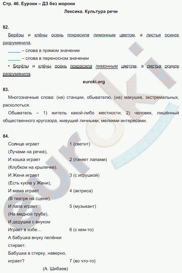 Рабочая тетрадь по русскому языку 5 класс Ефремова Страница 46