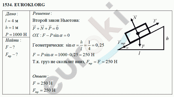 Физика 9 класс Перышкин (сборник задач) Задание 1534