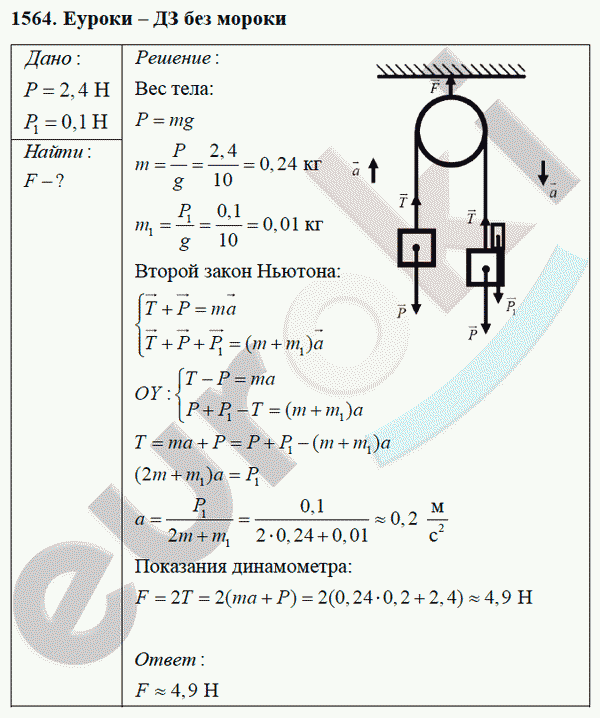 Физика 9 класс Перышкин (сборник задач) Задание 1564