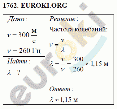 Физика 9 класс Перышкин (сборник задач) Задание 1762