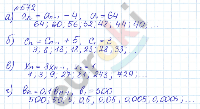 Алгебра 9 класс Дорофеев, Суворова Задание 572