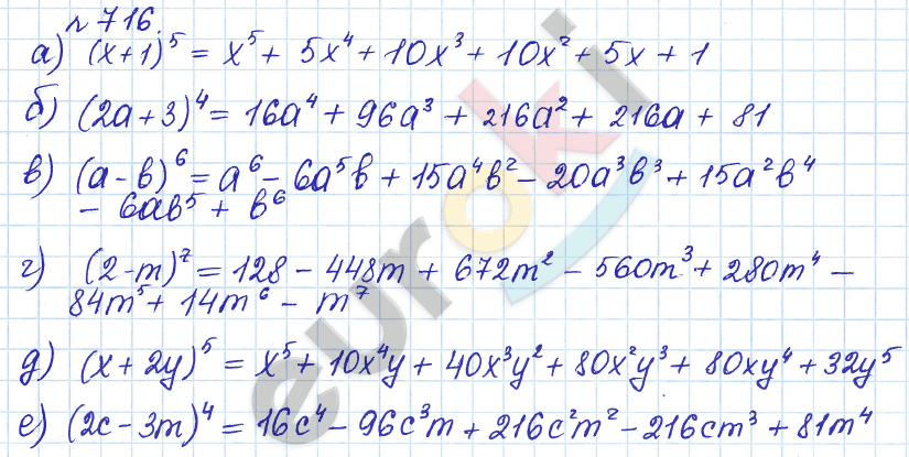 Алгебра 9 класс Дорофеев, Суворова Задание 716