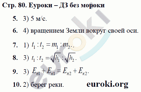 Рабочая тетрадь по физике 9 класс Касьянов, Дмитриева Страница 80