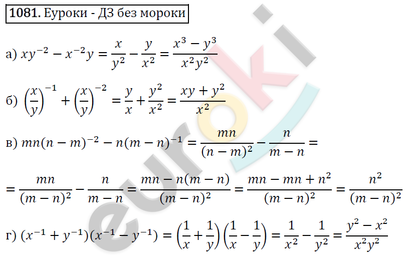 Алгебра 8 класс. ФГОС Макарычев, Миндюк, Нешков Задание 1081