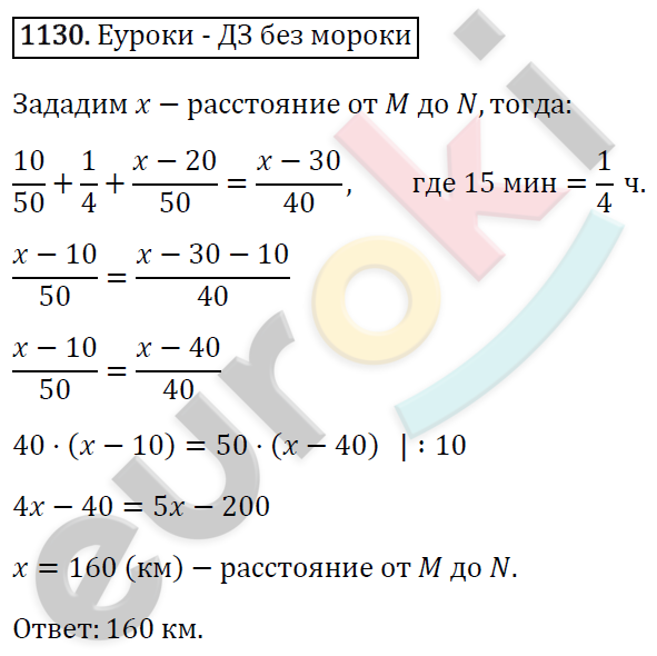 Алгебра 8 класс. ФГОС Макарычев, Миндюк, Нешков Задание 1130