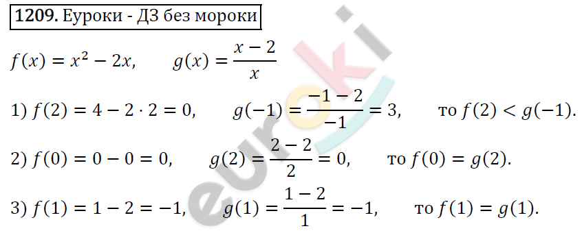 Алгебра 7 класс. ФГОС Мерзляк, Полонский, Якир Задание 1209