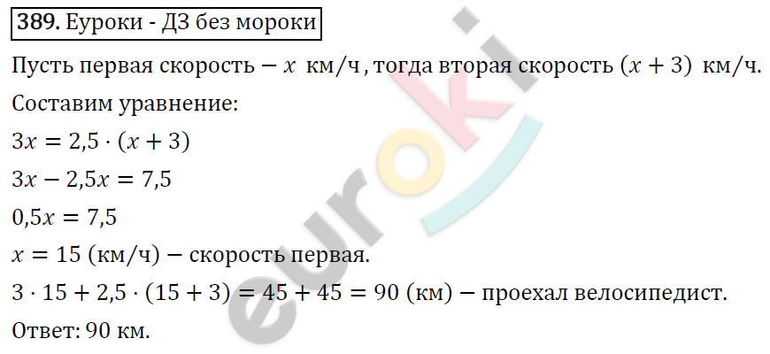 Алгебра 7 класс. ФГОС Мерзляк, Полонский, Якир Задание 389