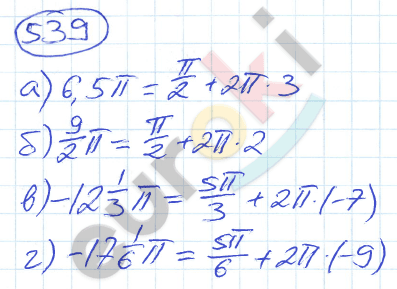 Алгебра 9 класс. ФГОС Никольский, Потапов Задание 539