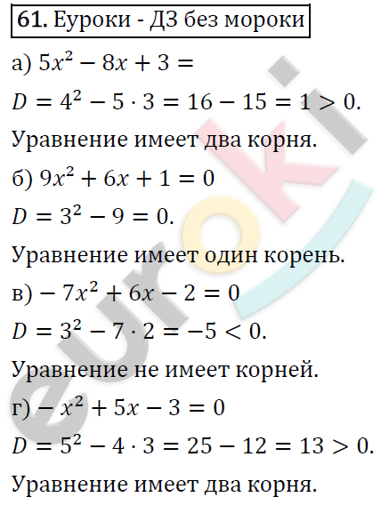 Алгебра 9 класс. ФГОС Макарычев, Миндюк, Нешков Задание 61