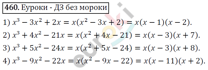 Алгебра 8 класс. ФГОС Колягин, Ткачева, Фёдорова Задание 460