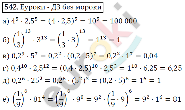 Алгебра 7 класс. ФГОС Макарычев, Миндюк, Нешков Задание 542