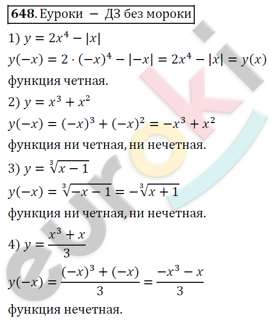 Алгебра 9 класс. ФГОС Колягин, Ткачева, Фёдорова Задание 648