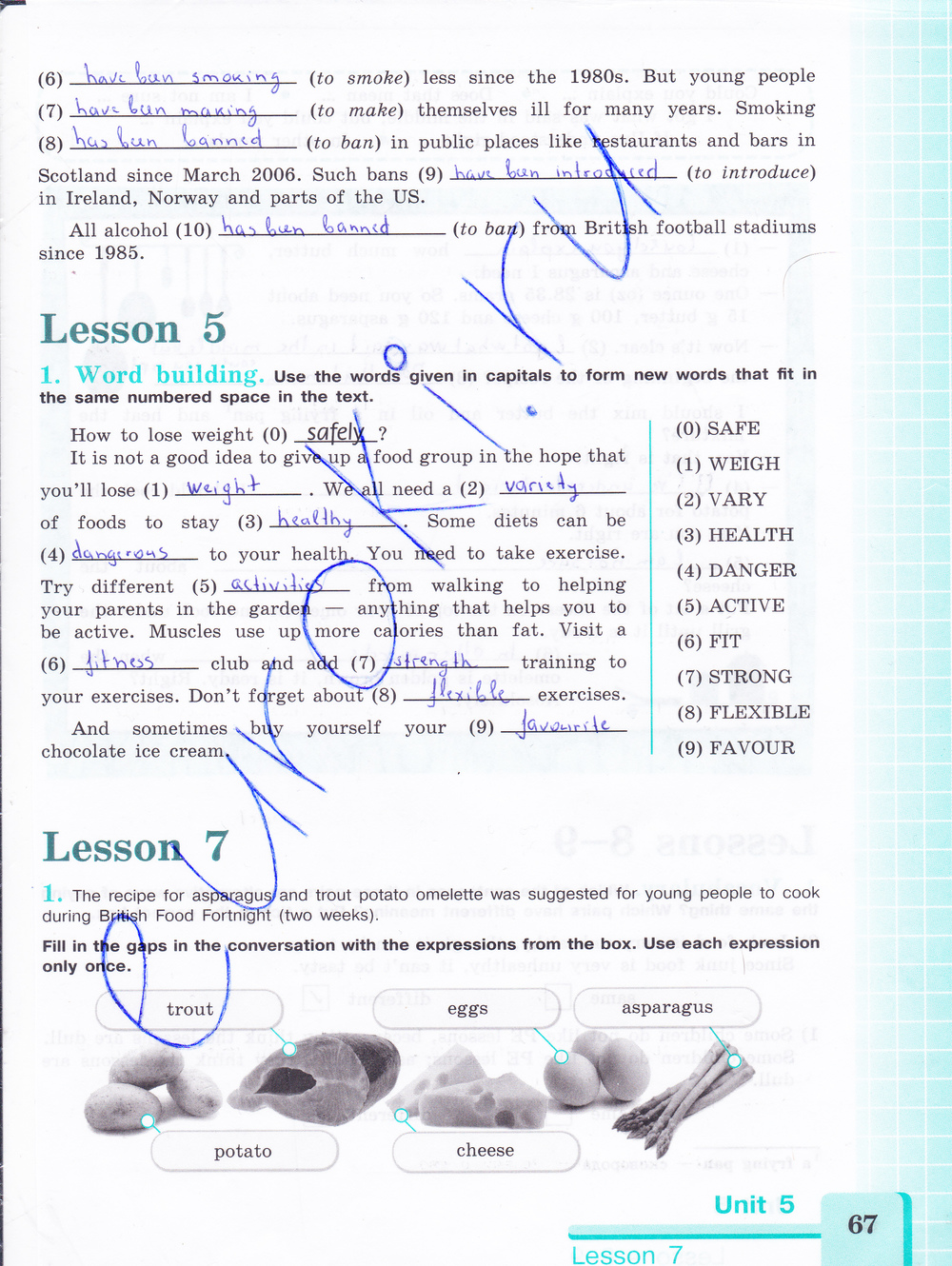 Рабочая тетрадь по английскому 8 класс. Activity book Кузовлев Страница 67