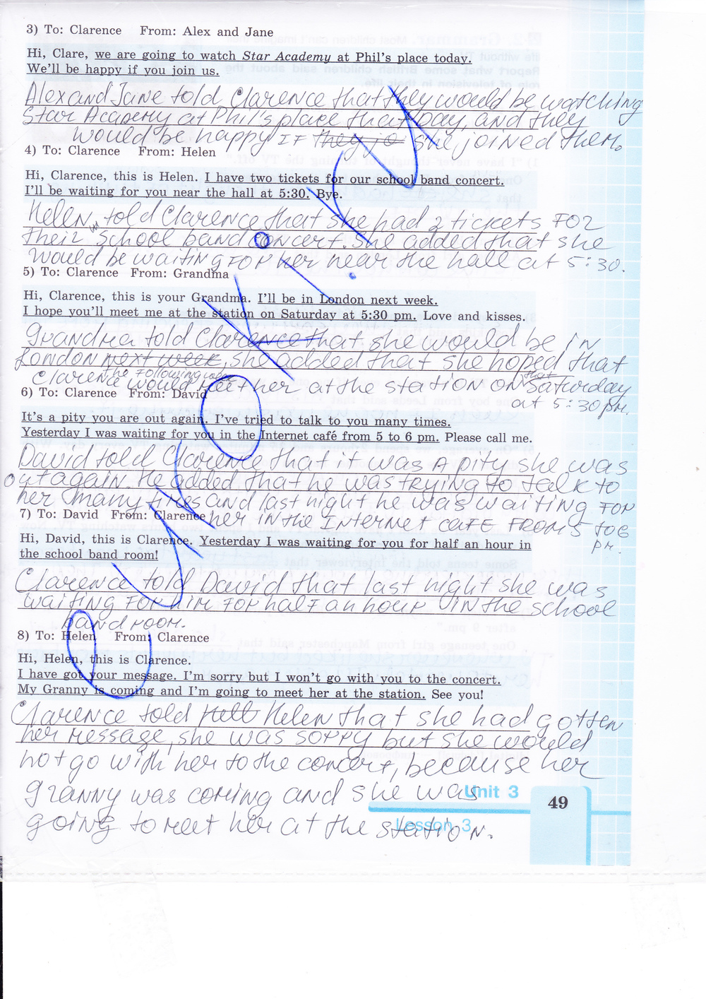 Рабочая тетрадь по английскому языку 9 класс (зеленая и синяя обложки) Кузовлев, Лапа, Перегудова Страница 49