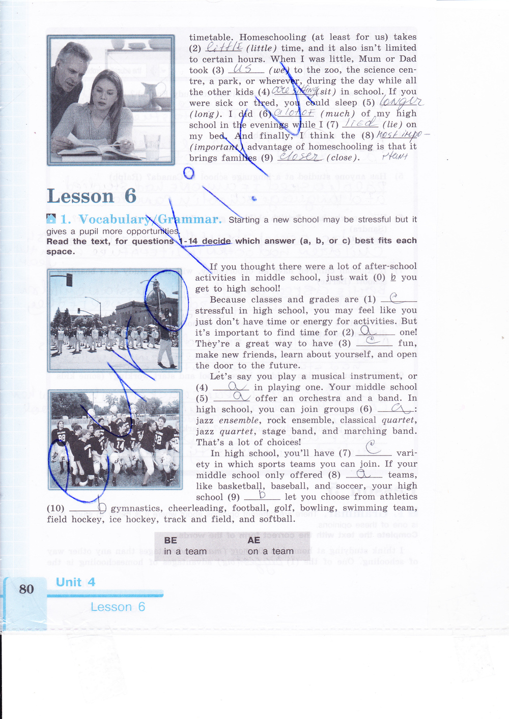 Рабочая тетрадь по английскому языку 9 класс (зеленая и синяя обложки) Кузовлев, Лапа, Перегудова Страница 80