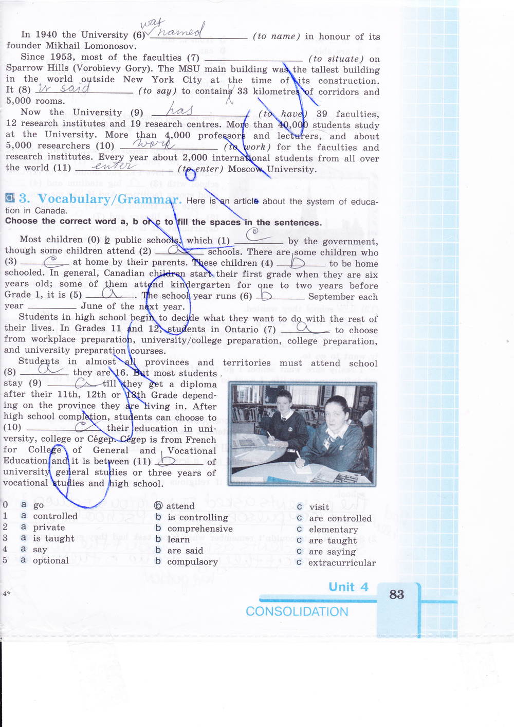 Рабочая тетрадь по английскому языку 9 класс (зеленая и синяя обложки) Кузовлев, Лапа, Перегудова Страница 83