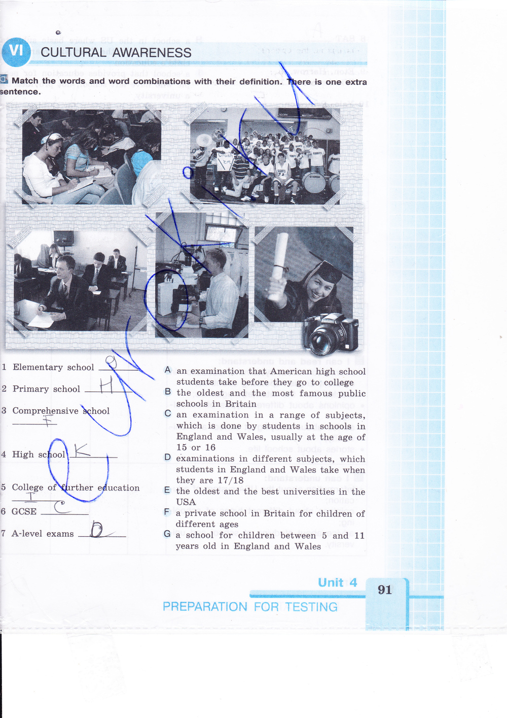Рабочая тетрадь по английскому языку 9 класс (зеленая и синяя обложки) Кузовлев, Лапа, Перегудова Страница 91