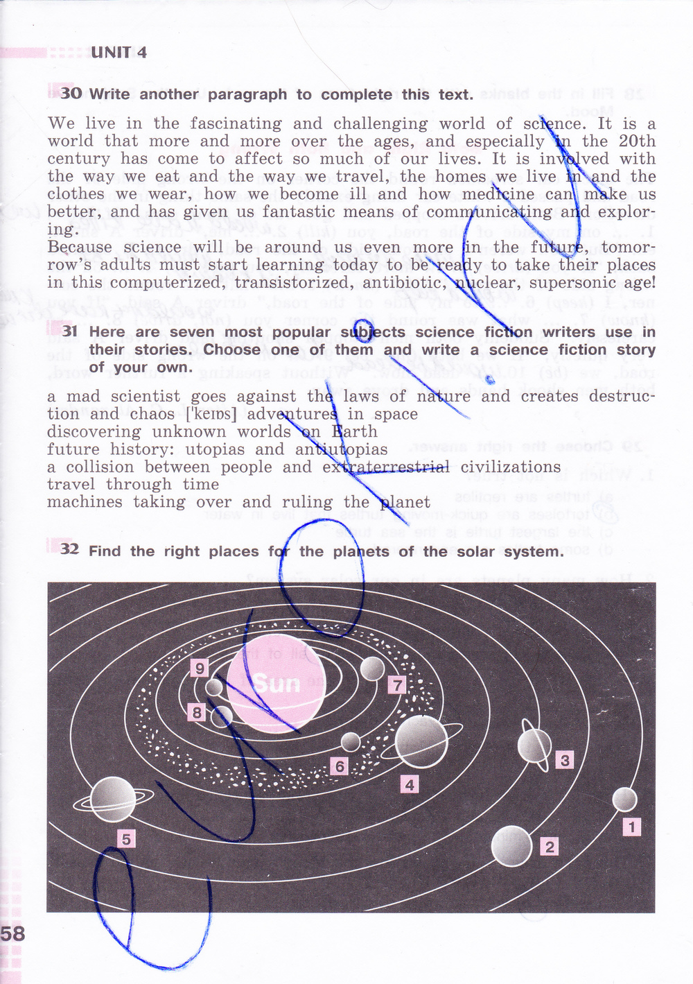Рабочая тетрадь по английскому языку 8 класс Афанасьева, Михеева Страница 58