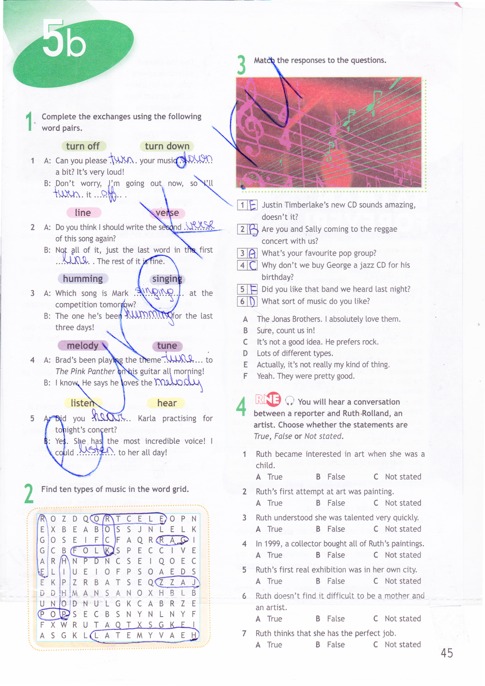 Рабочая тетрадь по английскому языку 9 класс. Spotlight 9: Workbook Ваулина, Дули Страница 45