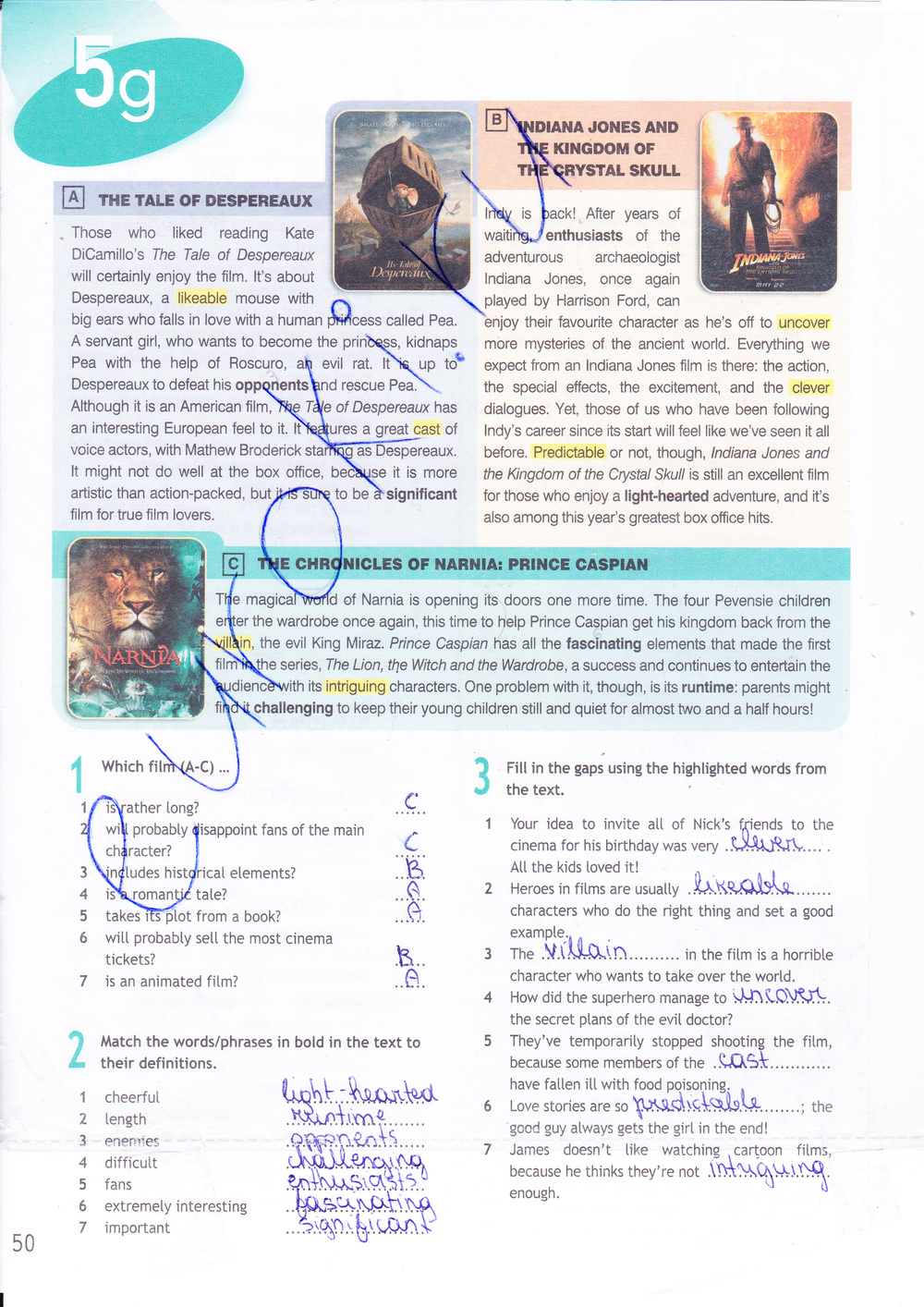 Рабочая тетрадь по английскому языку 9 класс. Spotlight 9: Workbook Ваулина, Дули Страница 50