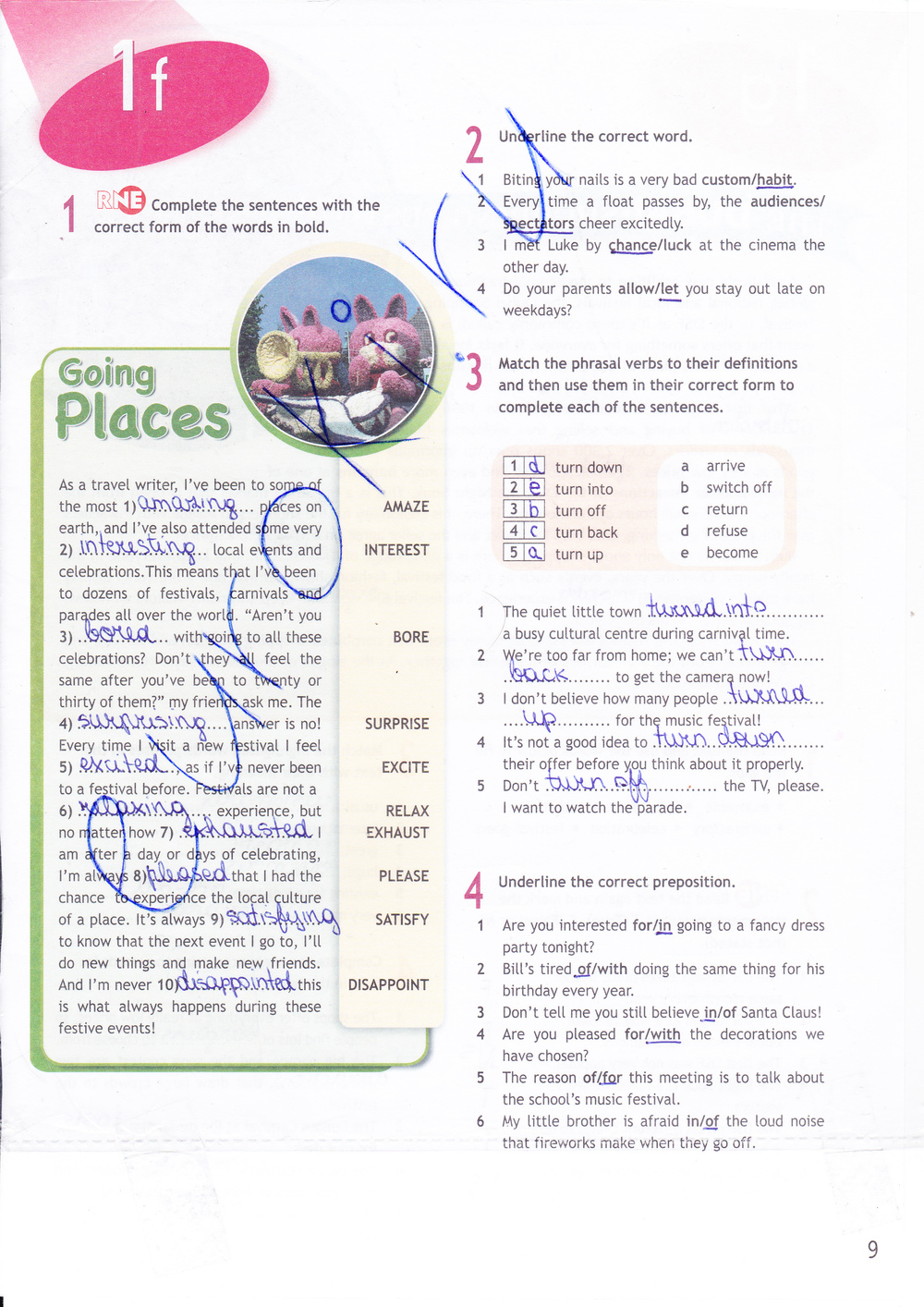 Рабочая тетрадь по английскому языку 9 класс. Spotlight 9: Workbook Ваулина, Дули Страница 9