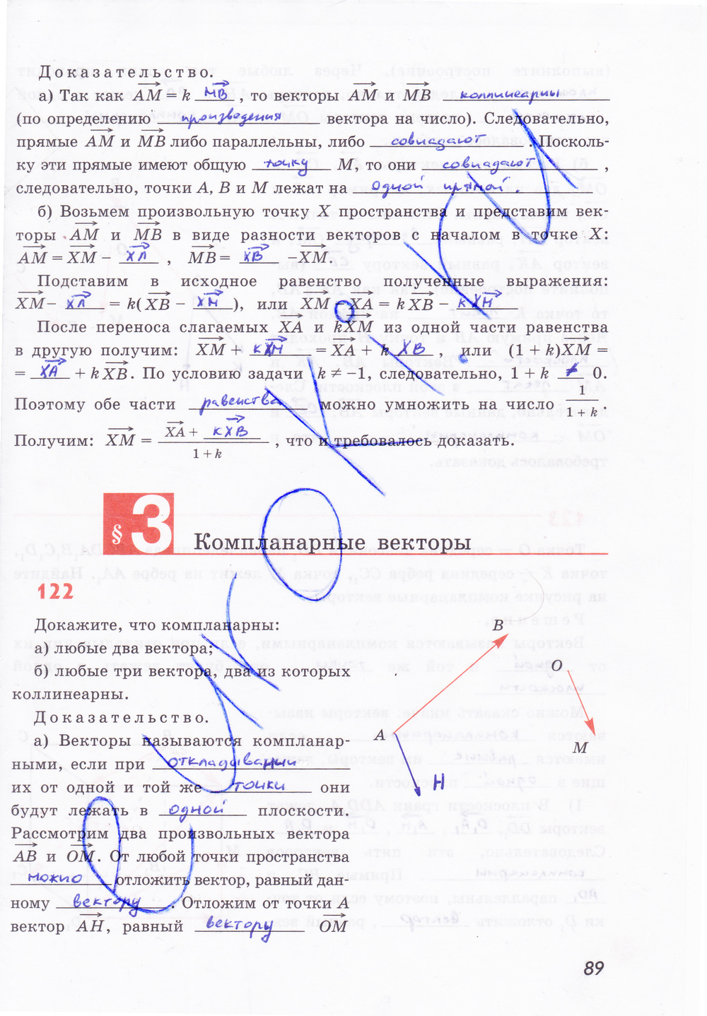 Рабочая тетрадь по геометрии 10 класс Глазков, Бутузов Страница 89