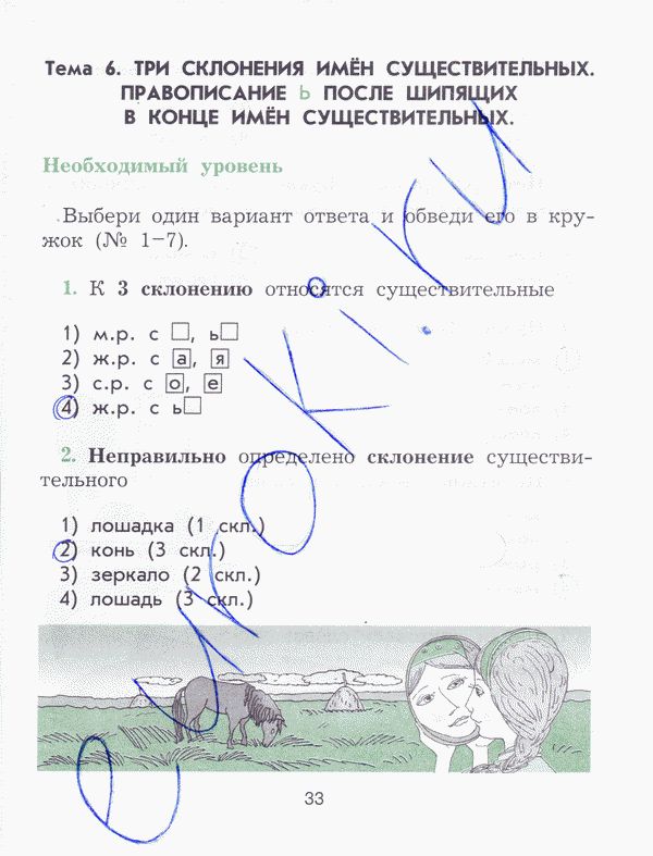 Рабочая тетрадь по русскому языку 4 класс Исаева Страница 33