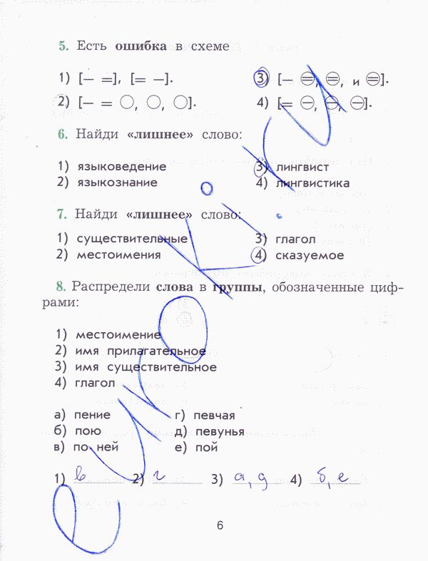 Рабочая тетрадь по русскому языку 4 класс Исаева Страница 6