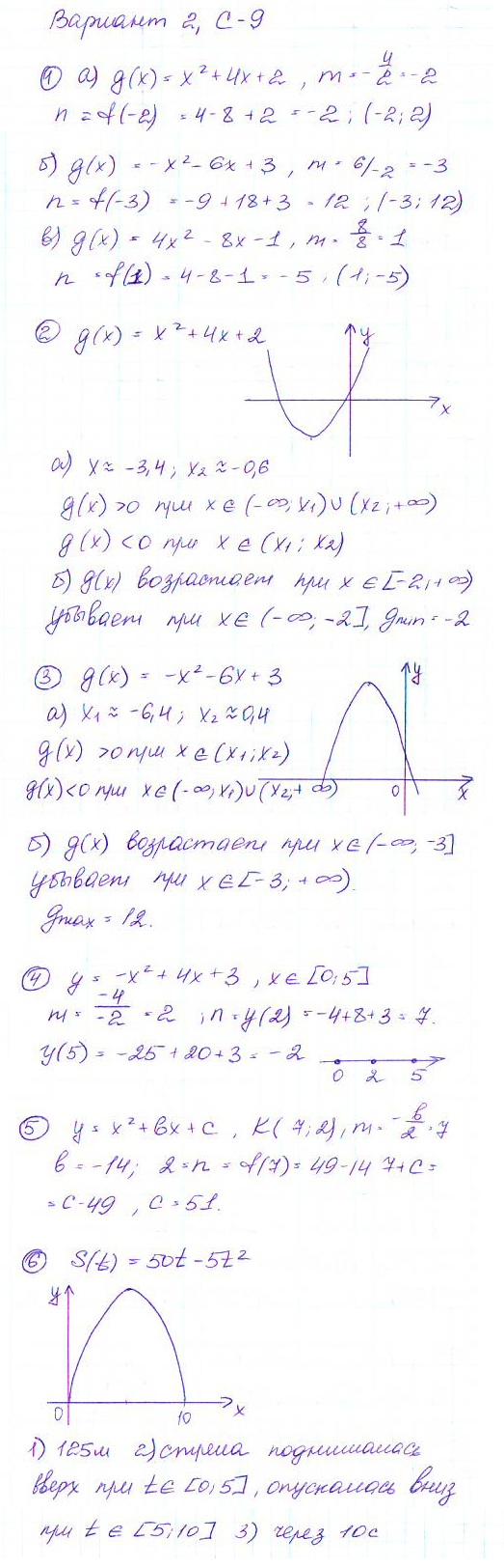 Дидактические материалы по алгебре 9 класс Макарычев, Миндюк, Крайнева Вариант 9