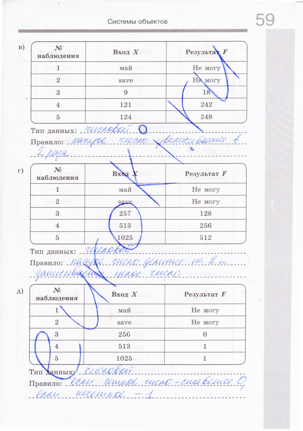 Рабочая тетрадь по информатике 6 класс. ФГОС Босова Страница 59