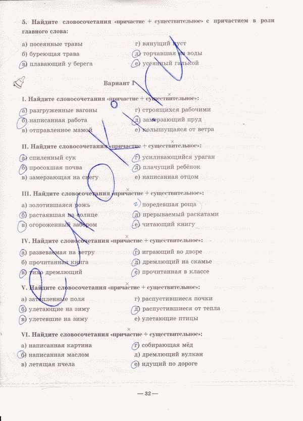 Рабочая тетрадь по русскому языку 7 класс. Часть 1, 2 Богданова Страница 32