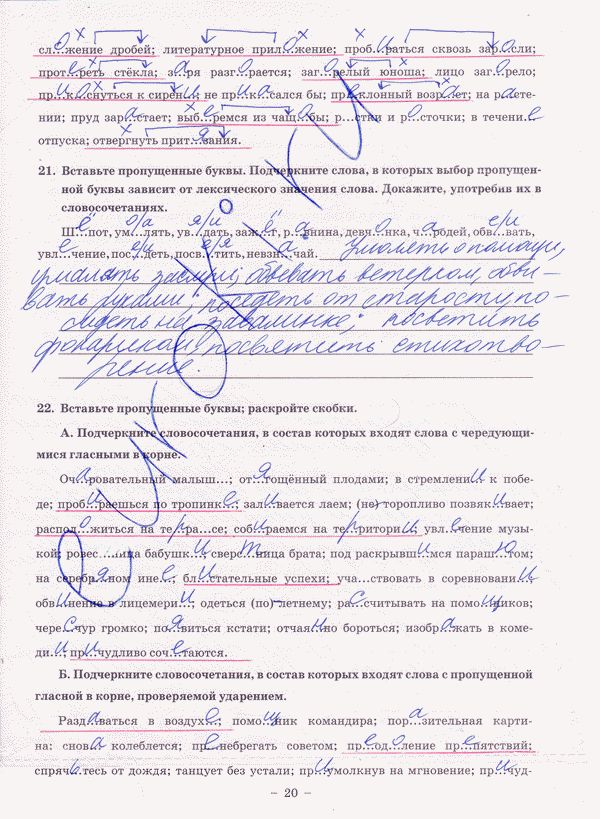 Рабочая тетрадь по русскому языку 8 класс. Часть 1, 2 Богданова Страница 20