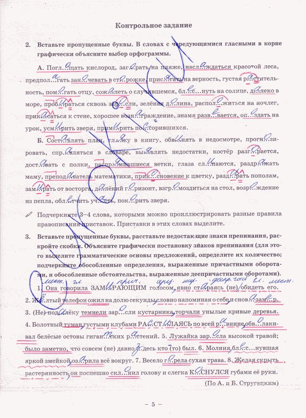 Рабочая тетрадь по русскому языку 8 класс. Часть 1, 2 Богданова Страница 5
