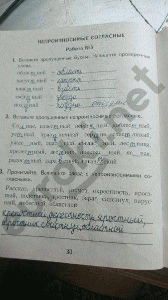 Рабочая тетрадь по русскому языку 4 класс. Часть 2 Моршнева Страница 30