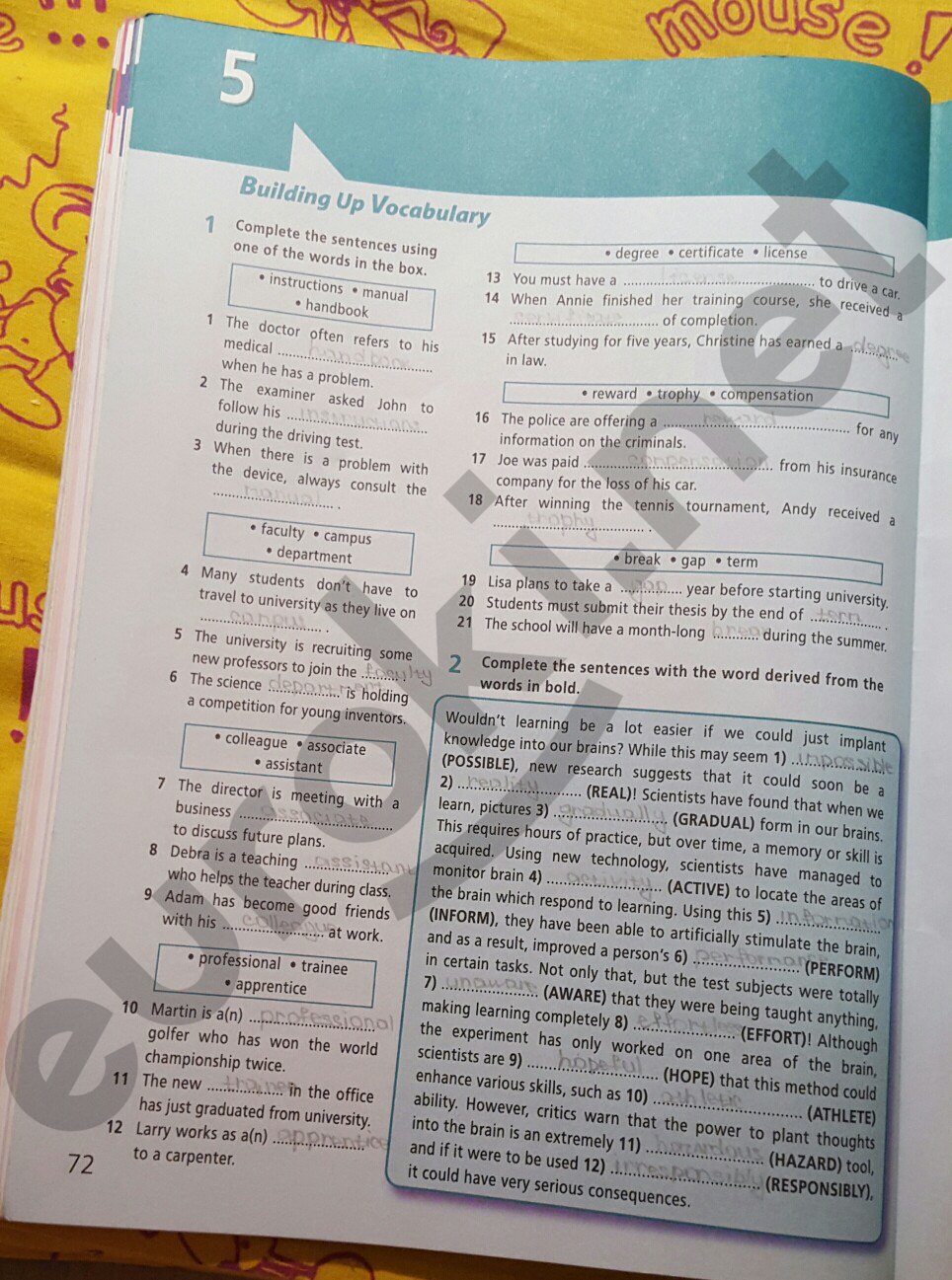 Рабочая тетрадь по английскому языку 8 класс. Старлайт Баранова Страница 72