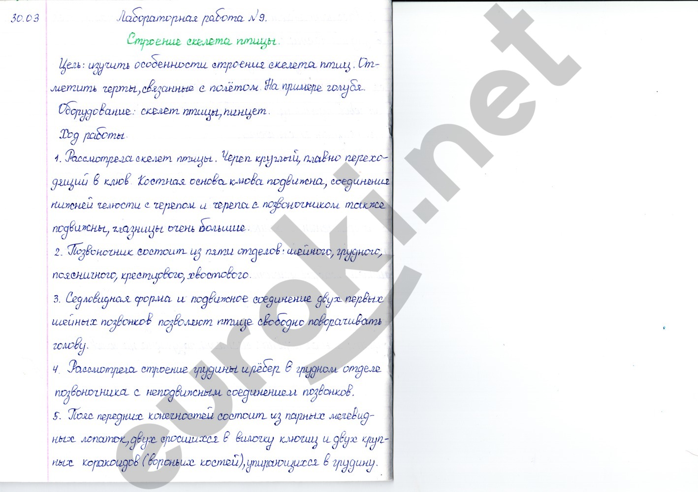 Лабораторные работы по биологии 7 класс Суматохин, Кучменко Задание 9