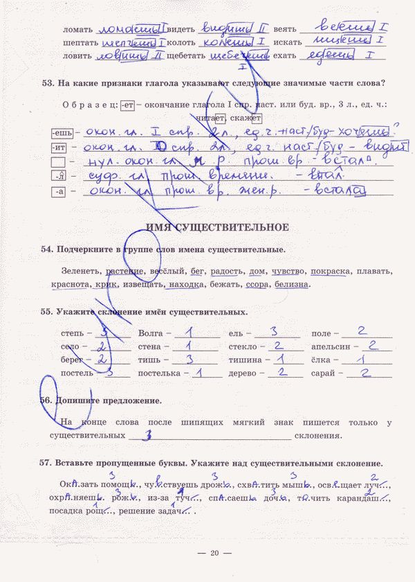 Рабочая тетрадь по русскому языку 5 класс. Часть 1, 2 Богданова Страница 20