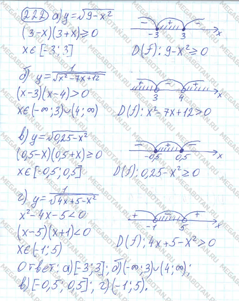 Алгебра 10 класс. ФГОС Колмогоров Задание 222