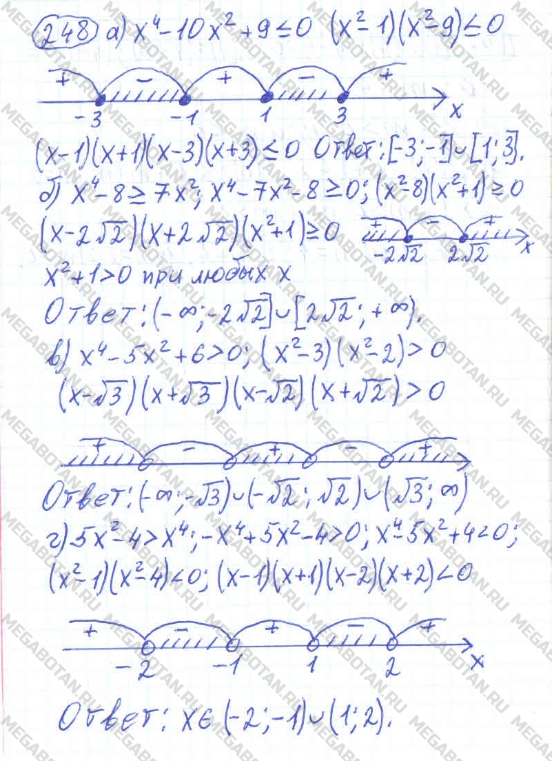 Алгебра 10 класс. ФГОС Колмогоров Задание 248