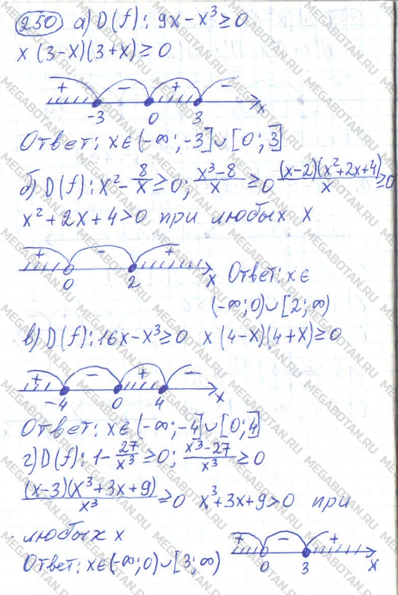 Алгебра 10 класс. ФГОС Колмогоров Задание 250