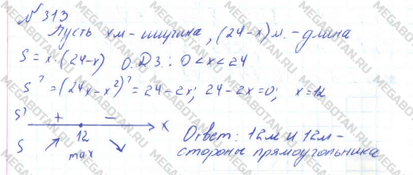 Алгебра 10 класс. ФГОС Колмогоров Задание 313