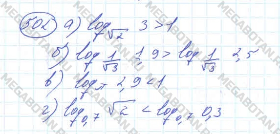 Алгебра 10 класс. ФГОС Колмогоров Задание 502