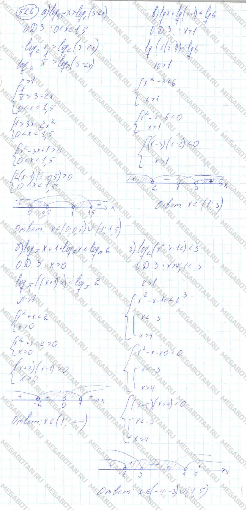 Алгебра 10 класс. ФГОС Колмогоров Задание 526