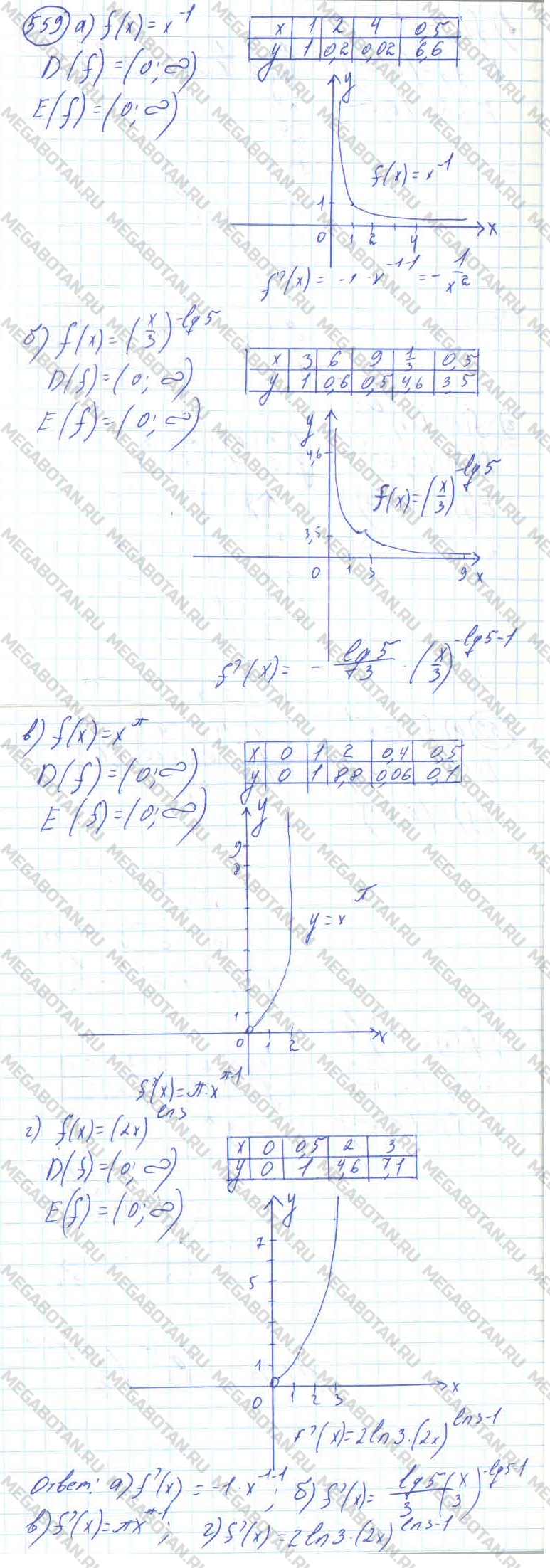 Алгебра 10 класс. ФГОС Колмогоров Задание 559