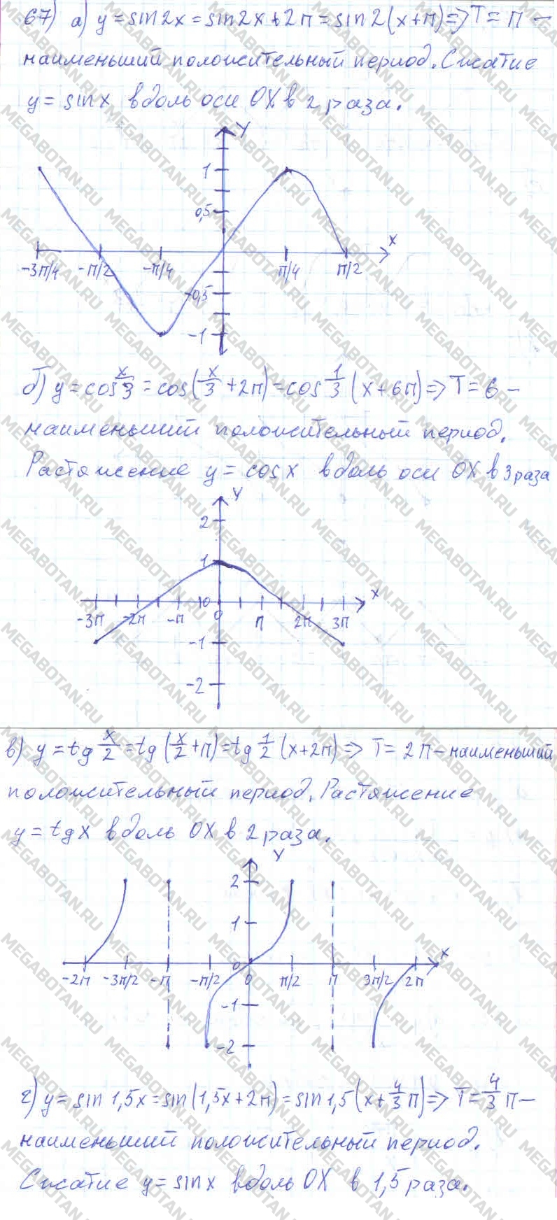 Алгебра 10 класс. ФГОС Колмогоров Задание 67